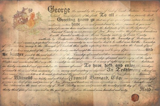 Bernardston Replica Charter 10 by 15 Inches wPalace Script MT advanced text modify
