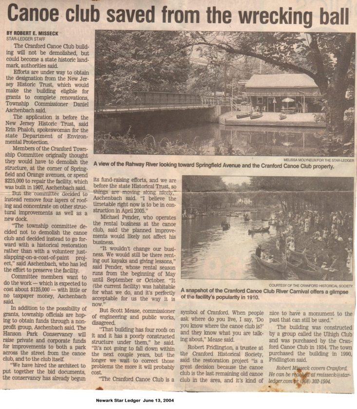 Star Ledge Canoe Club Wrecking Ball Article June 13 2004r