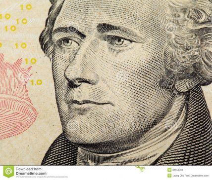 alexander hamilton us ten dollars bank note close up 31653790