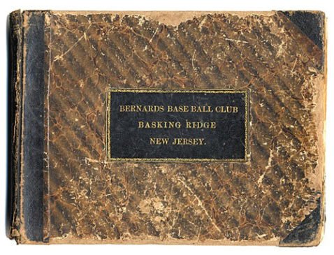 1867 bernards base ball club basking ridge scorebook