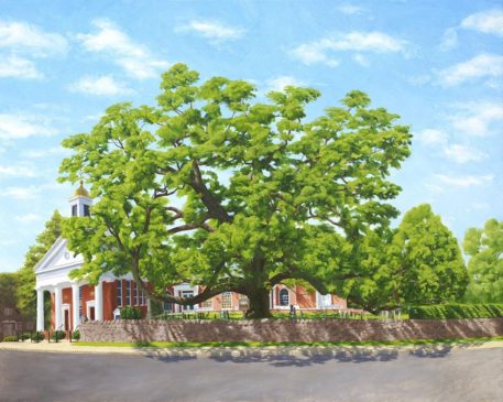 Basking Ridge Oak Tree Painting