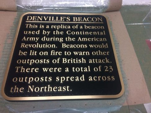 Denville NJ Beacon plaque