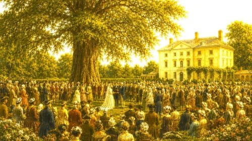 Painting The Wedding at Basking Ridge July 27, 1779