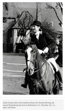 Jackie Kennedy Onassis Essex Fox Hunt Thanksgiving Nov 271980