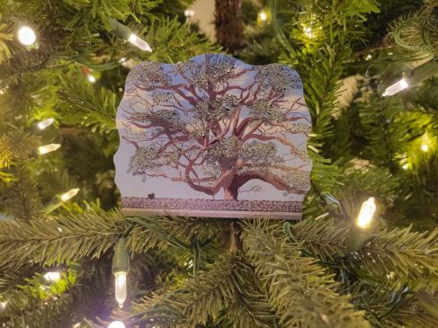 NJ Historic Woden Village 13 Basking Ridge Oak Tree Ornament Copy