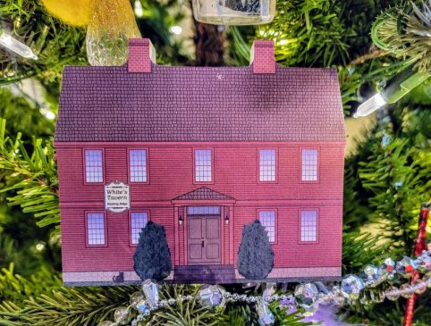 NJ Historic Woden Village 25 Basking Ridge Widow White Ornament Copy