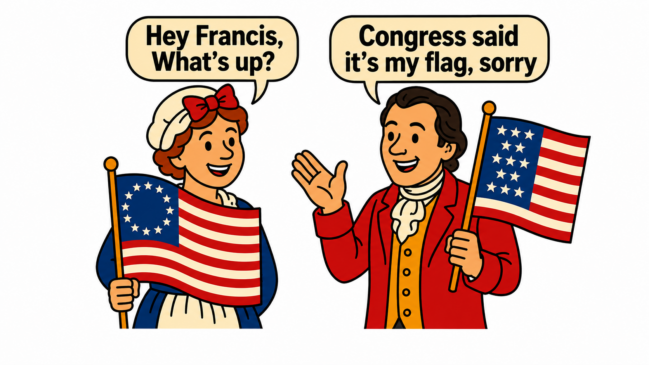 Ross And Hopkinson Flag Cartoon Mr Local History