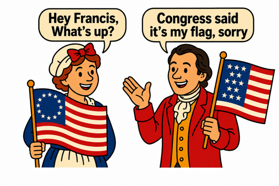 Ross And Hopkinson Flag Cartoon Mr Local History