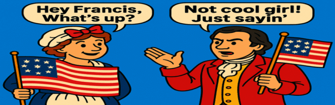 Ross Hopkinson Flag Battle for Americas Flag Mr Local History.Banner