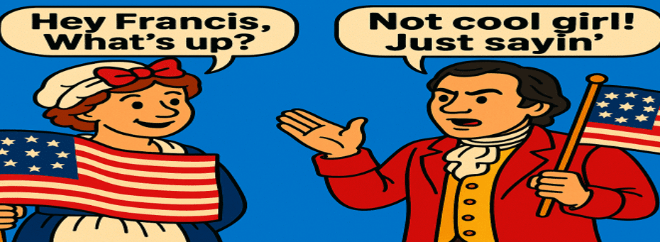 Ross Hopkinson Flag Battle for Americas Flag Mr Local History.Banner