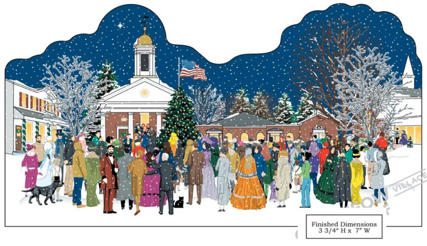 100th anniversary of the Basking Ridge Christmas Eve Carolling on the green.