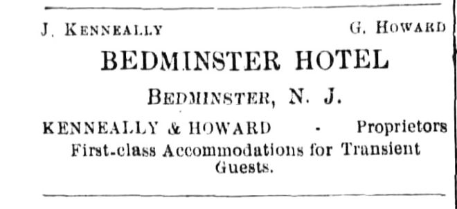 1907 Jul 12   Bedminster Hotel advertisement Bville News