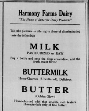 Harmony Farms Dairy Sept 1945 Dairy Bville News