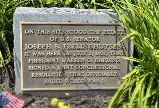 WWI Ends Raritan Plaque