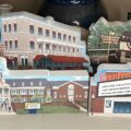 Riverside Inn, Cranford Hotel, Cranford Canoe Club, Cranford High School and The Cranford Theater wooden keepsake collectibles.