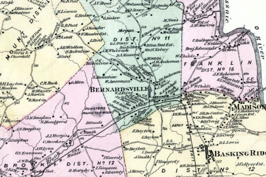 Franklin Corners Historic District Mr Local History 1873 FW Beers Map