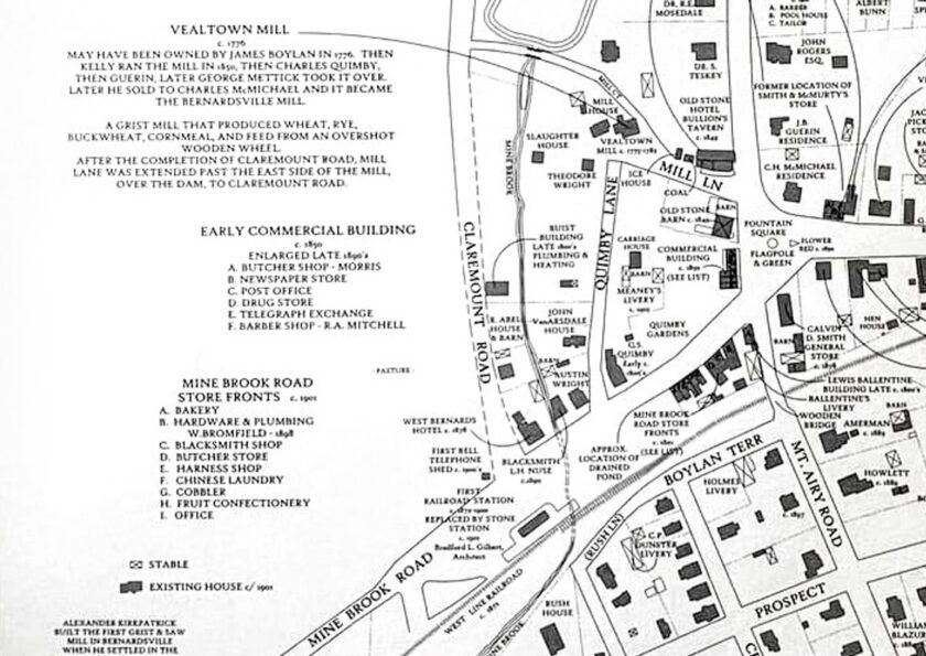 1736 1901 John Smith Map Extract Bernardsville Map