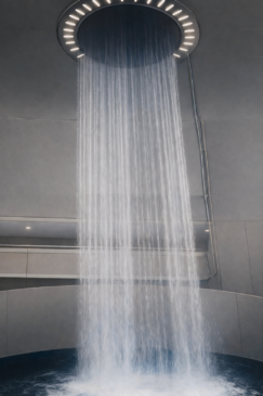 ATT Lobby Waterfall Restored Image Mr Local History