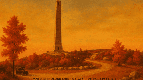 Fall High Point State Park Postcard Restored