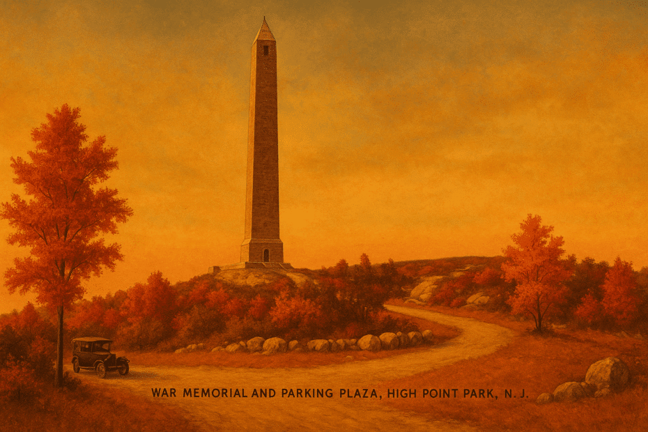 Fall High Point State Park Postcard Restored