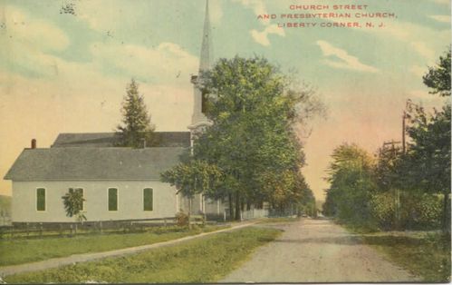 Liberty Corner Church old postcard