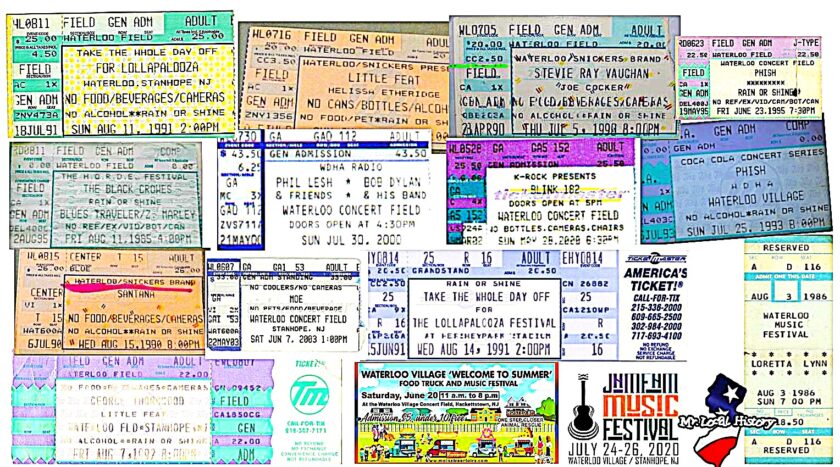 Waterloo Village Concert Ticket Stubs Mr Local History