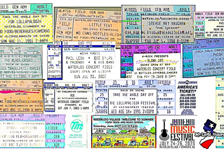 Waterloo Village Concert Ticket Stubs Mr Local History