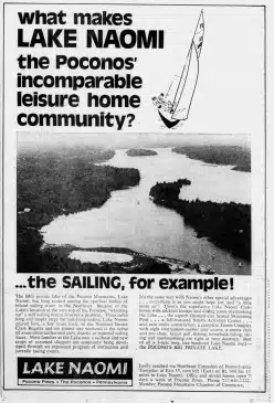 1972 July 28 Sailing Ad Lake Naomi Phila Inquirer Page 33 scaled