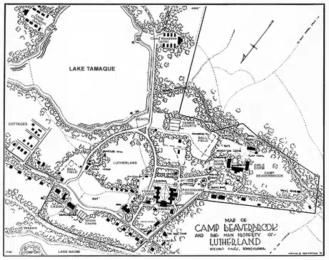 Camp Beaverbrook Lutherland Pocono Pines map Mr Local History 3