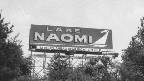 Lake Naomi Billboard 1960s