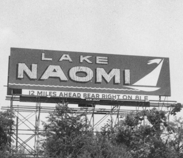Lake Naomi Billboard 1960s