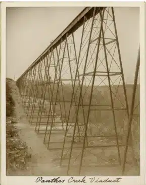 Panther Creek Viaduct Taken Down in 1941 for war metal2 Mr Local History Cleaned