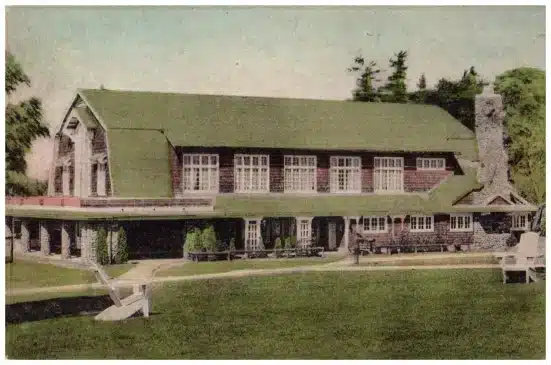 Postcard 1947 Lutherland Casino Pocono Pines Pennsylvania