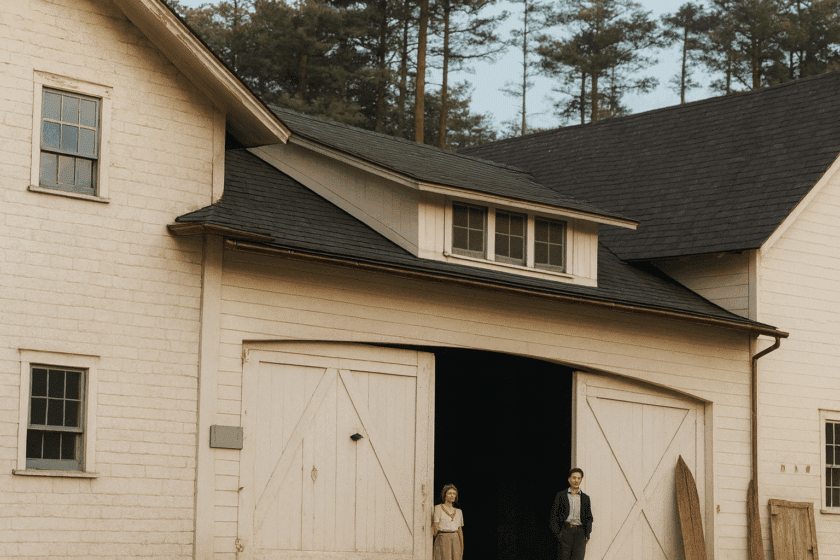 Second Pocono Boathouse Stables Lutherland 1940s restored