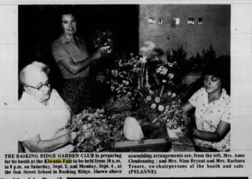 1979 Bernards Township Garden Club Mr Local History Project Basking Ridge 