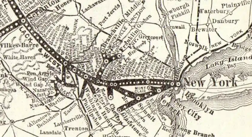 DLR Train from NYC to Mt. Pocono Pocono Summit PA c1905