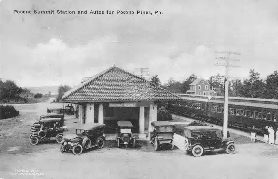 Pocono Summit Train Station Postcard