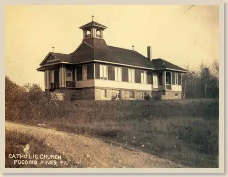 Postcard Original Our Lady of the Lakes Church built in 1920
