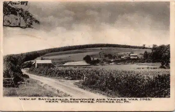 Postcard Pennsylvania Pocono Pines 1769 Battlefield Pennamite Yankee War 1908