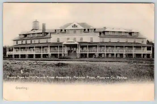 Pre 1908 ROTOGRAPH POCONO PINES INN ASSEMBLY MONROE COUNTY PENNSYLVANIA PA