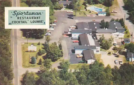 Sportsman Hotel Blakeslee Postcard