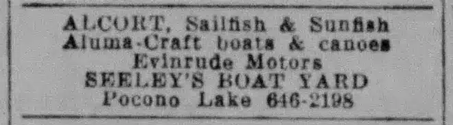 1962 Seeley s Boat Yard Pocono Lake PA Aug 31