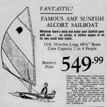 1974 Boscovs Sunfish for 549