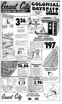 1975 Grant City Stroudsburg Ad scaled