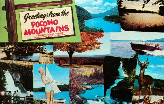 Greetings from th e Pocono Mountains Postcard