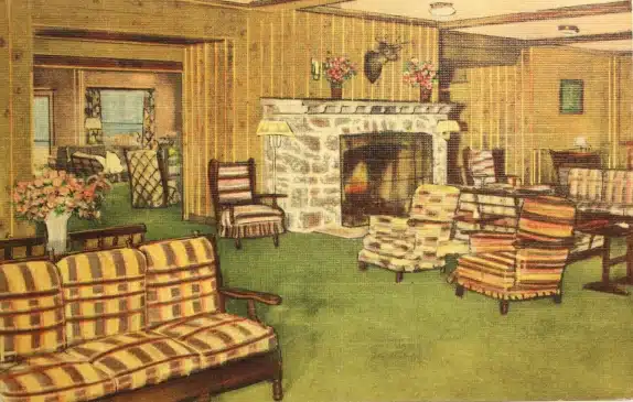 Lutherland Pocono Crest Lobby Postcard