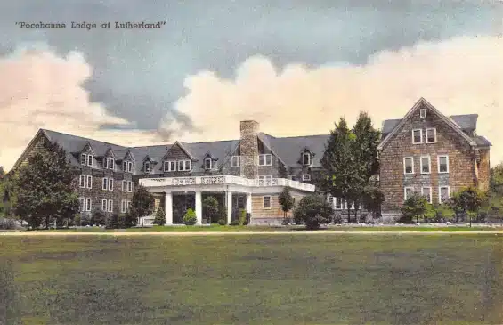 Pocono Pines Pennsylvania Lutherland Pocohanne Lodge Postcard