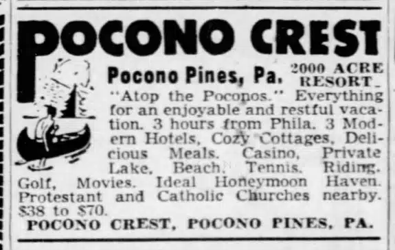 Pocono Crest 1949 Jul 10 Inquirer