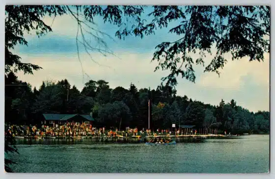 Postcard Pocono Lake Woolmans Day