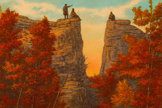 Postcard Split Rock Lake Harmony PA restored